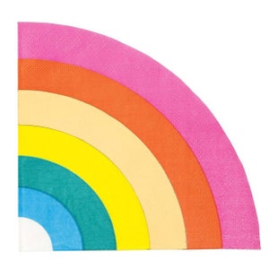 Rainbow Napkins, 1st Birthday Lunch Napkins, Party, Paper Napkins, Happy Birthday, Gift