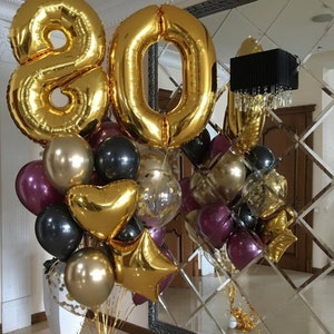 Happy Birthday Gold Silver Letters Balloon 50 and Fabulous Rose Gold Balloons Party Balloons Balloon Hashtag Balloons Garland Balloon