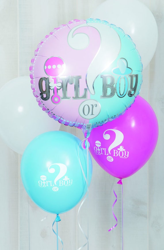 LARGE QUESTION MARK GENDER REVEAL FOIL BALLOON IT/'S A BOY GIRL BABY SHOWER PARTY