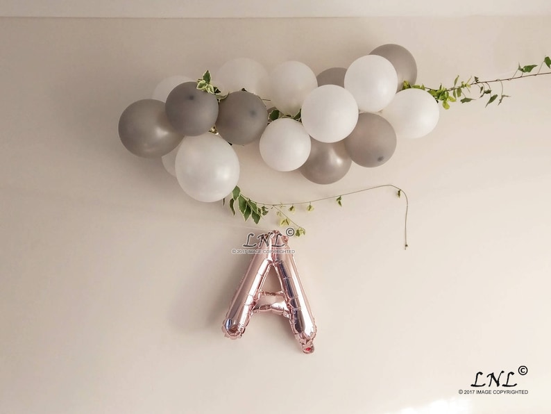 custom Phrase Gold Personalized Ballloons Letters Banner Silver Garland Balloons Merry Christmas Tree Custom Name Rose Gold Balloons