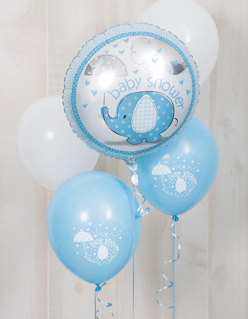 Baby Shower Balloon Bouquet Gender Reveal Oh Baby Oh Boy Etsy