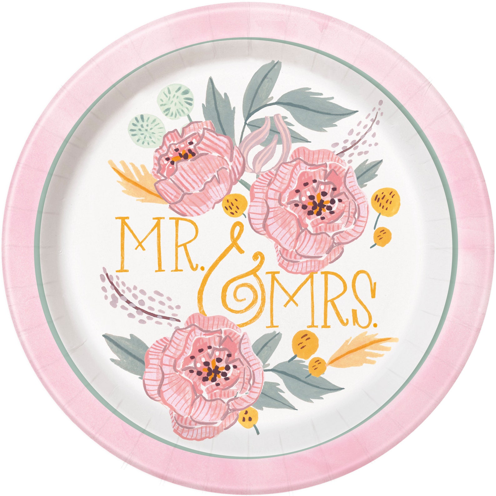 Mr Mrs Plates Paper Plates Anniversary Tableware Party Etsy