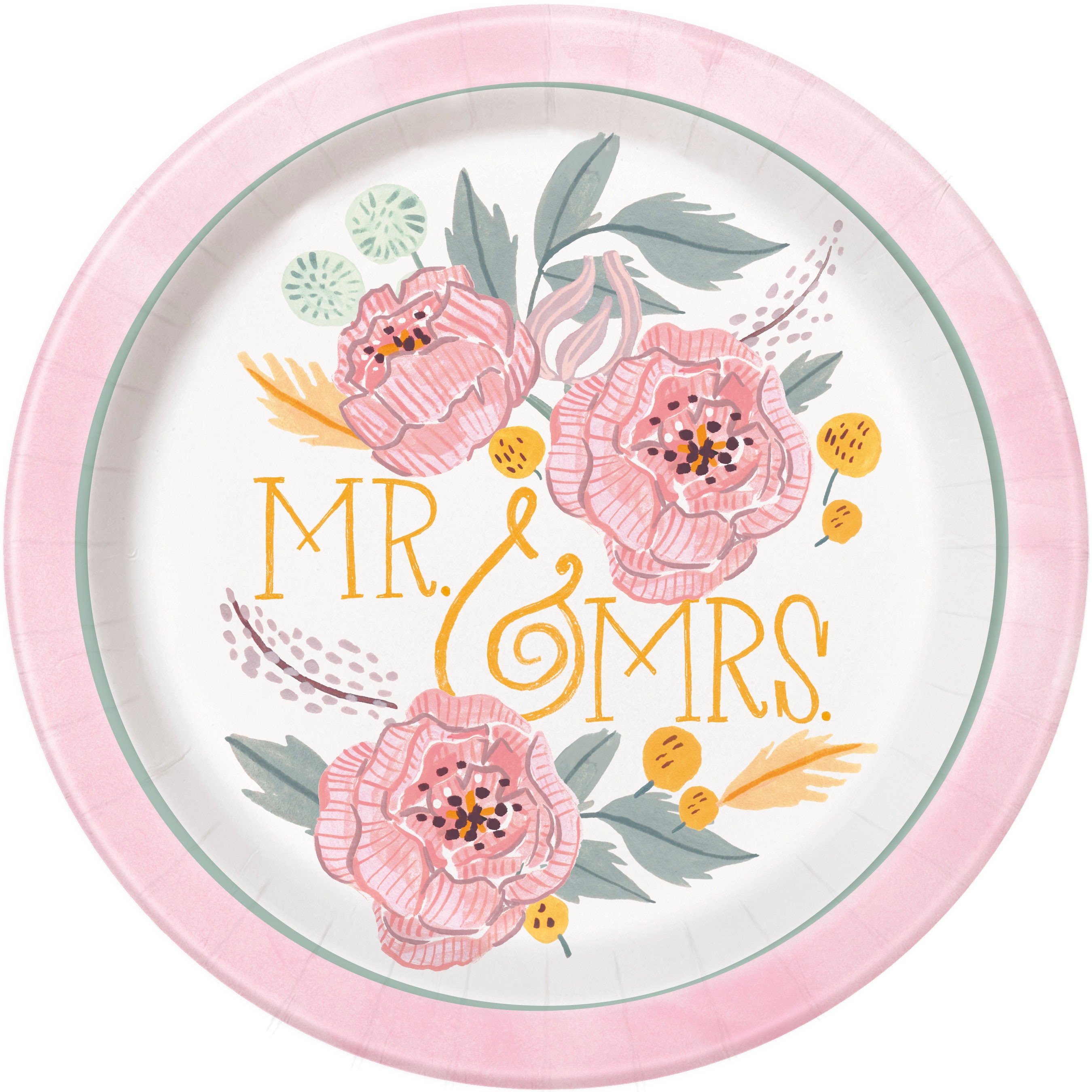 Mr Mrs Plates Paper Plates Anniversary Tableware Party Etsy