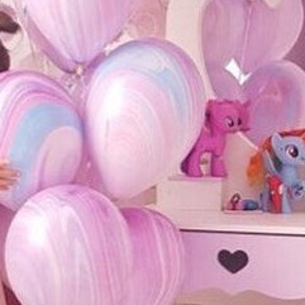 Marble Balloon Bouquet, Pink Balloon, Baby Girl, Magic Unicorn Decor, Birthday Decorations, Garland, 1st Birthday Decorations, Princess