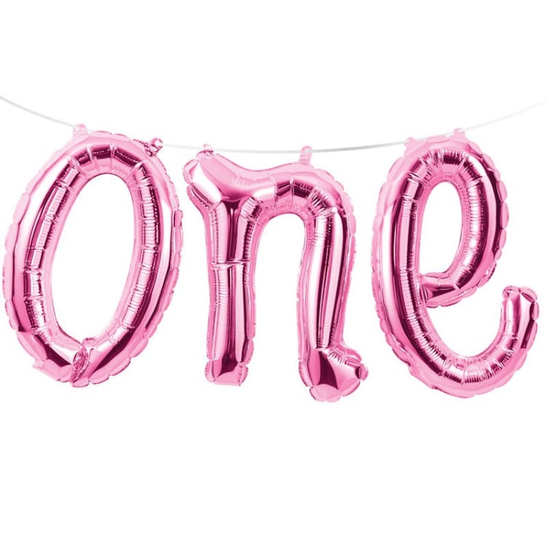 birthday party balloons ONE pink balloons 16 balloons wild one mylar balloons 1st birthday letter i am one baby shower