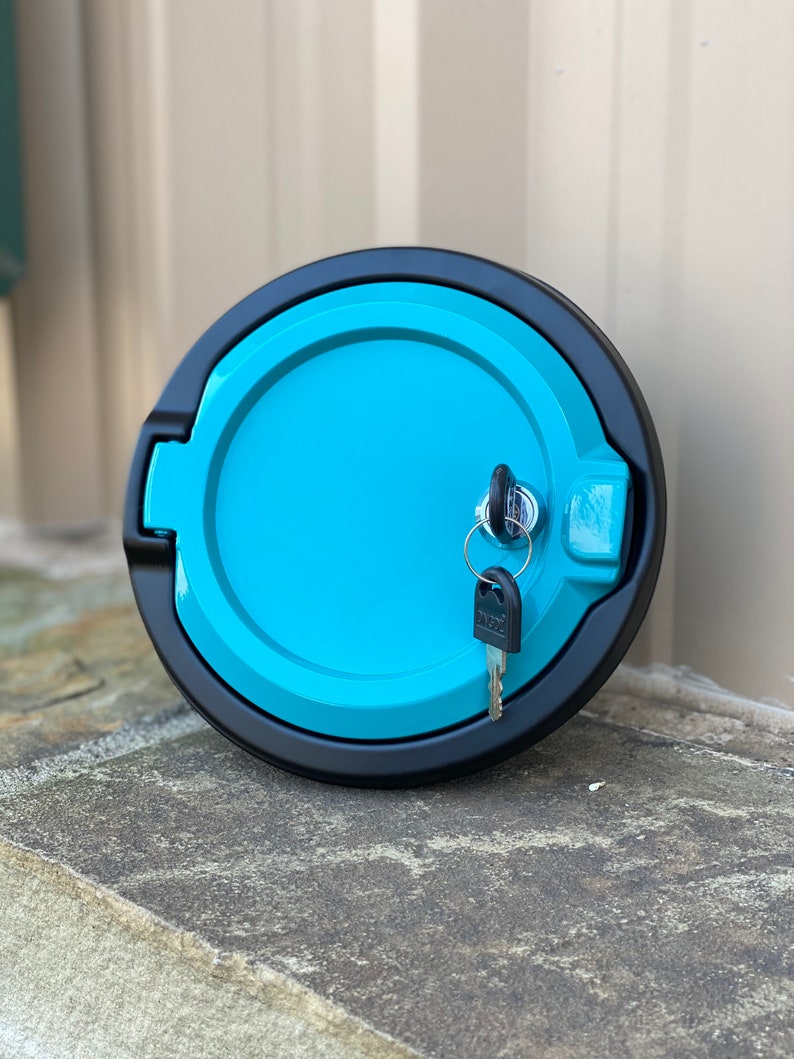 TwoColor Locking Fuel Door for Jeep Wrangler JL Gas Cap Etsy