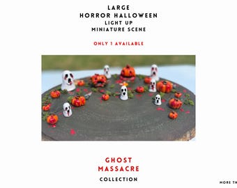 Light up Scene “Ghost Massacre” - Horror/Halloween Miniature scene - only 1 available