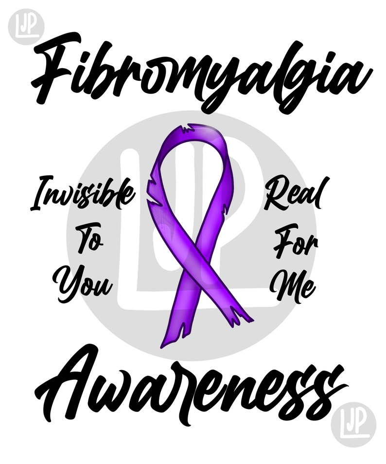 Digital nedladdning - FIBROMYALGIA WARENESS "osynlig för dig, verklig för mig" - PNG-fil - Transparent bild 1