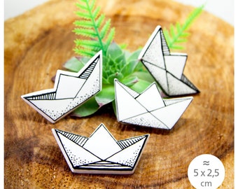 Épingle de navire en papier, broche de bateau PIN Badge bateau voilier navire Scheep Schip bateau navire