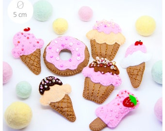 Sweet candy collection - Eiskugel Donut Muffin Eis Pin