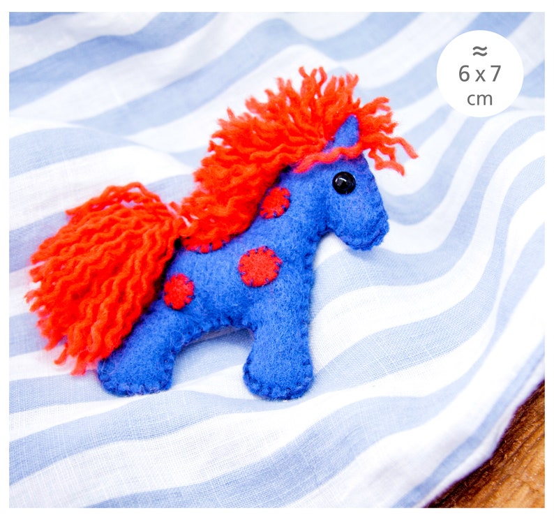 Konik, Pony Pferdchen Brosche, Anstecker PIN by IraliShop creativ-Irali Irali-Shop Bild 1