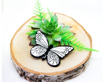 Butterfly brooch, badge pin