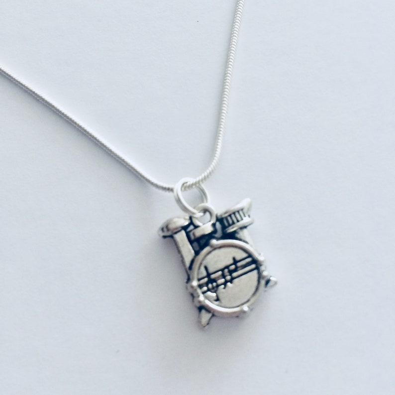 Drum Necklace Drum Set Jewellery Drums Jewelry Drummer Etsy