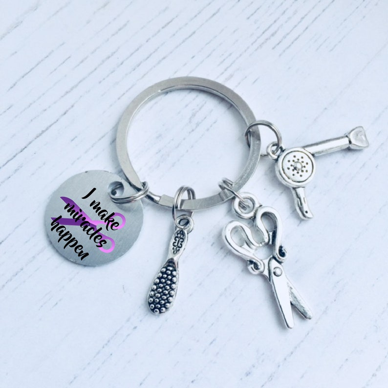 Hairdresser Keyring Hairdresser Keychain Hairdresser Etsy