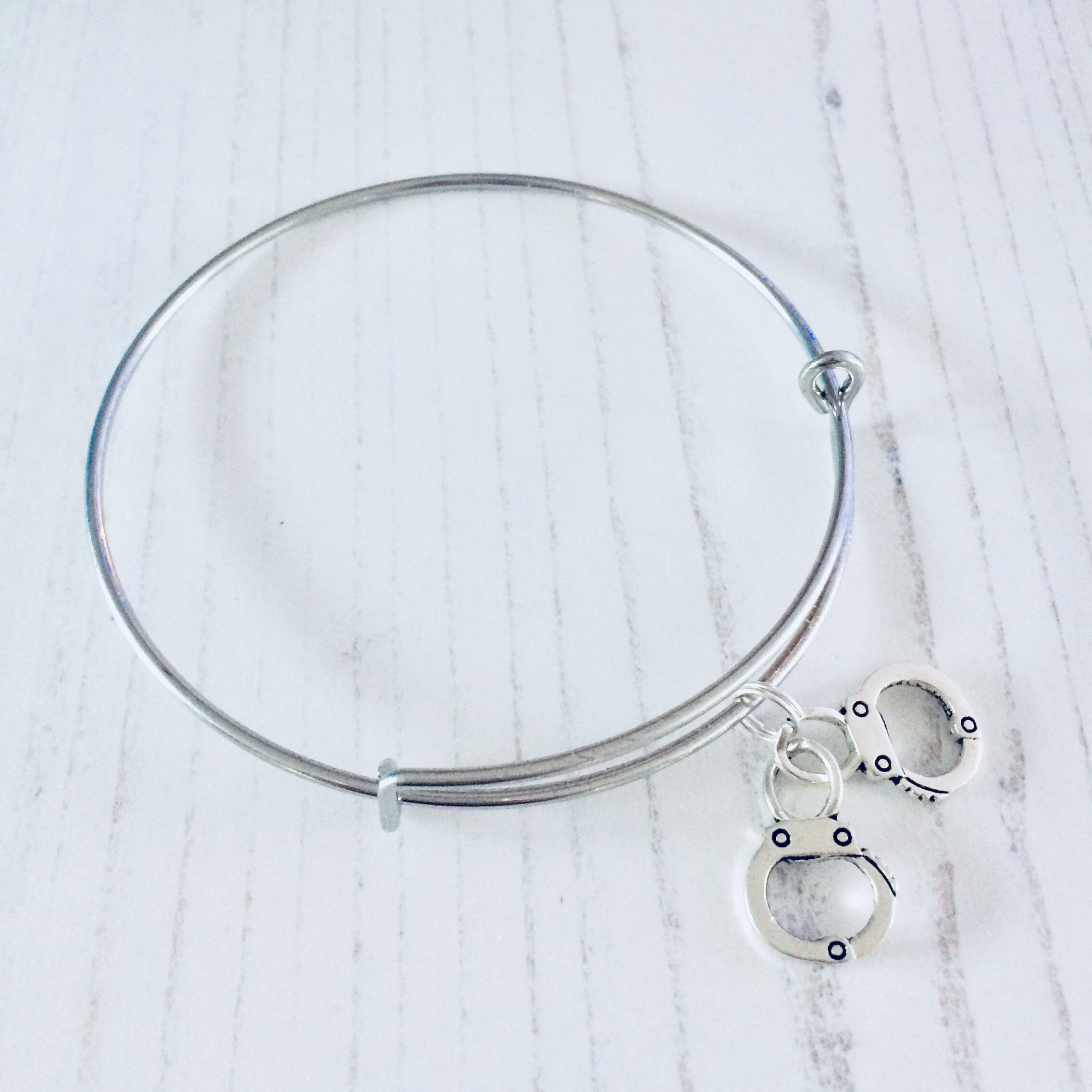 Jail Jewelry Handcuffs Charm Bracelet Jail Bangle Handcuff Etsy