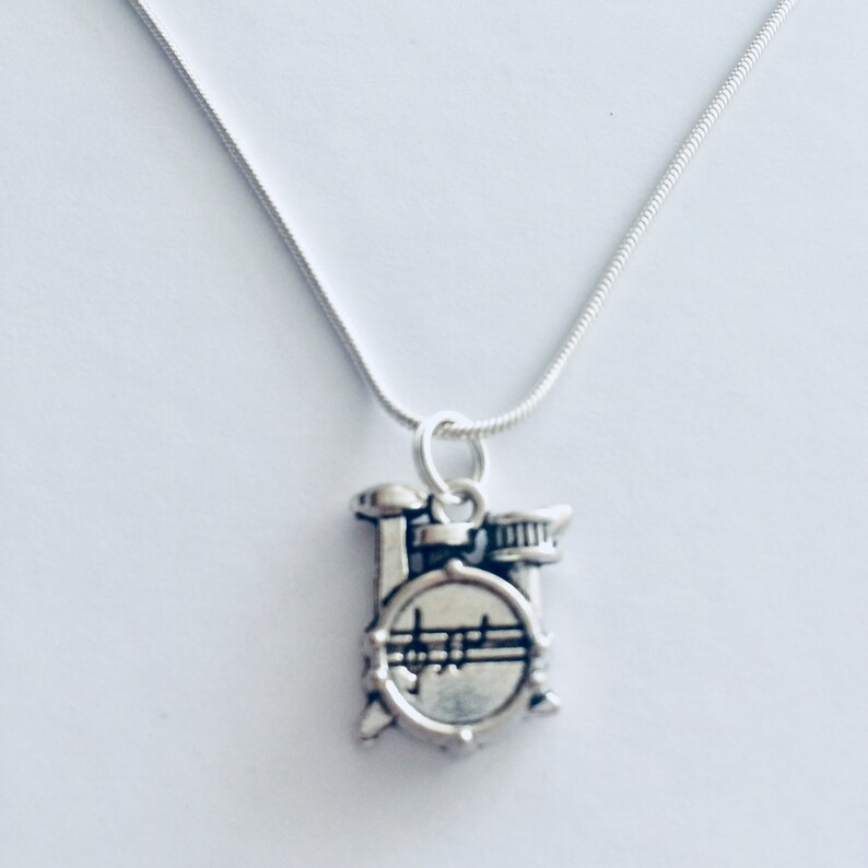 Drum Necklace Drum Set Jewellery Drums Jewelry Drummer Etsy