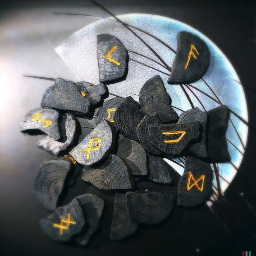 Psi Rune Rune Set Black Wood - Etsy
