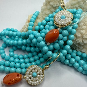 Orecchini con corallo rosso-Earrings with red coral