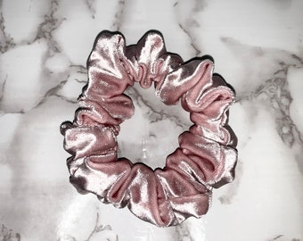 Baby pink velvet scrunchie