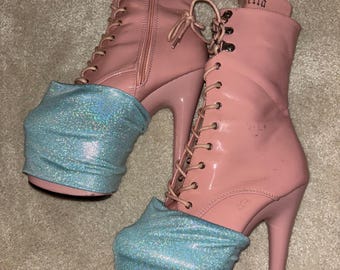 Sparkly pole pleaser protector shoe covers
