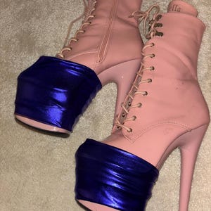 Metallic foil pole pleaser protector shoe covers