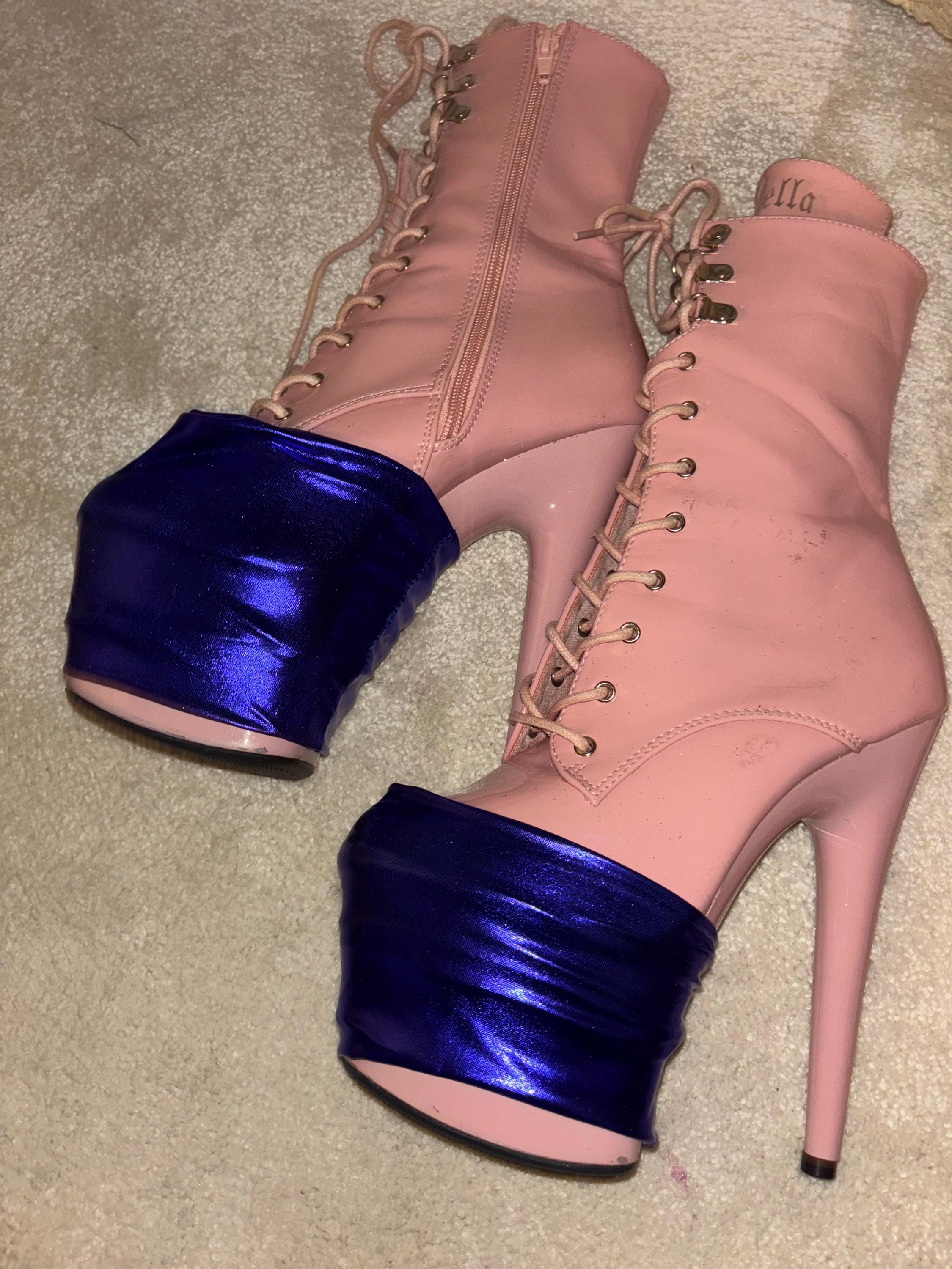 Metallic foil pole pleaser protector shoe covers