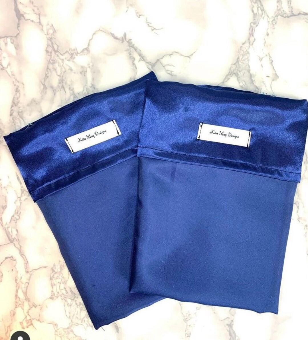 Navy Satin Pillowcases Etsy