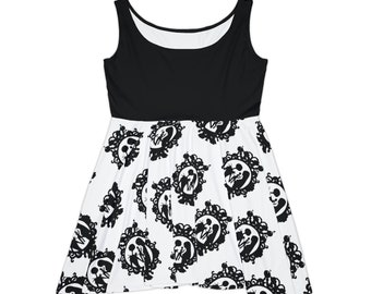 Vestido skater de pareja de pesadilla para adultos