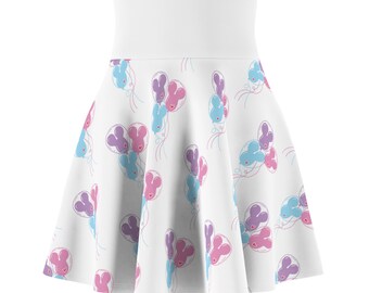 Adult Magic Mouse Balloon Women's Skater Skirt
