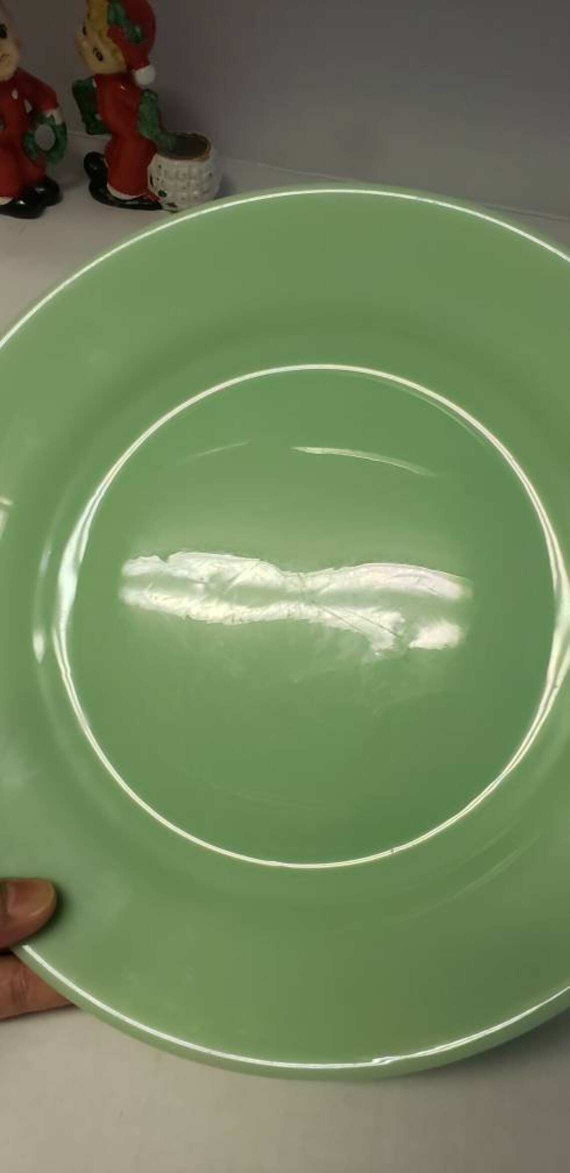 Vintage unmarked Jadeite dinner plate 10 diameter Etsy