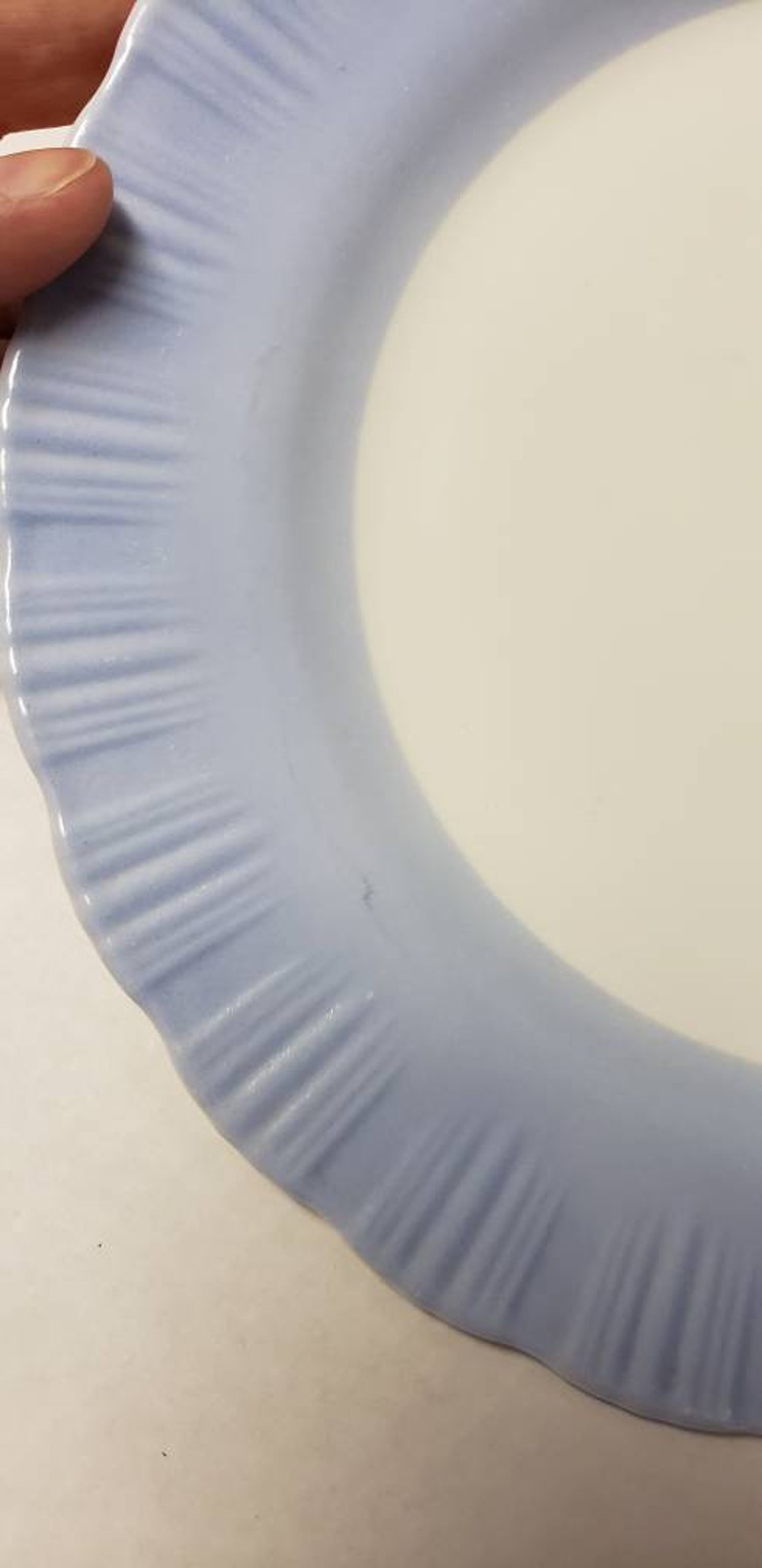 Macbeth Evans Oxford pattern plate with cup and saucer Blue Etsy