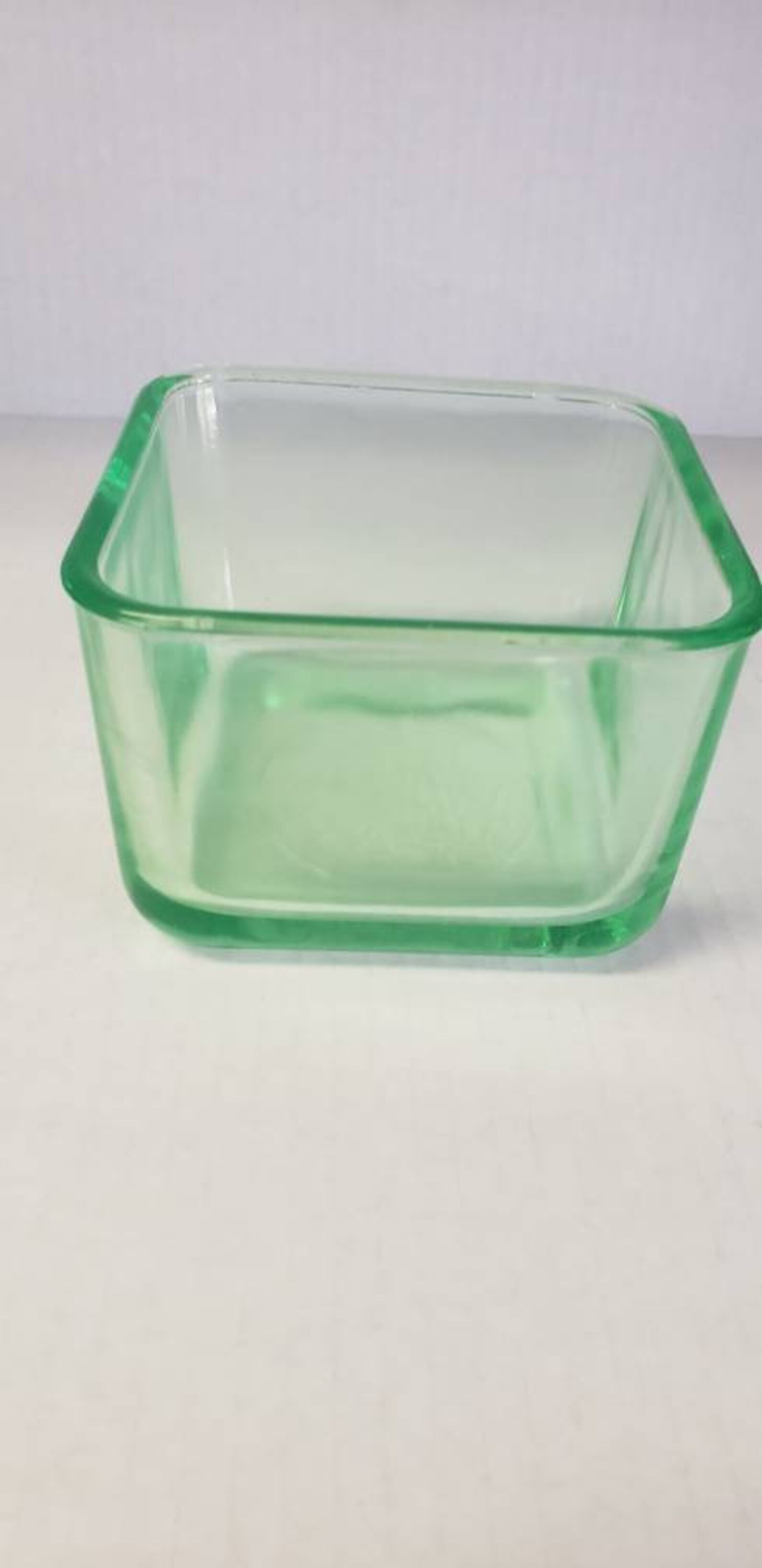 Vintage Butter Dish Green Depression Glass Etsy