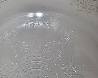 Vintage fire king Philbe  blue sapphire pie plate