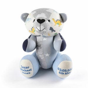 Memory Bear - Handmade, bespoke, keepsake, memory bear, baby boy