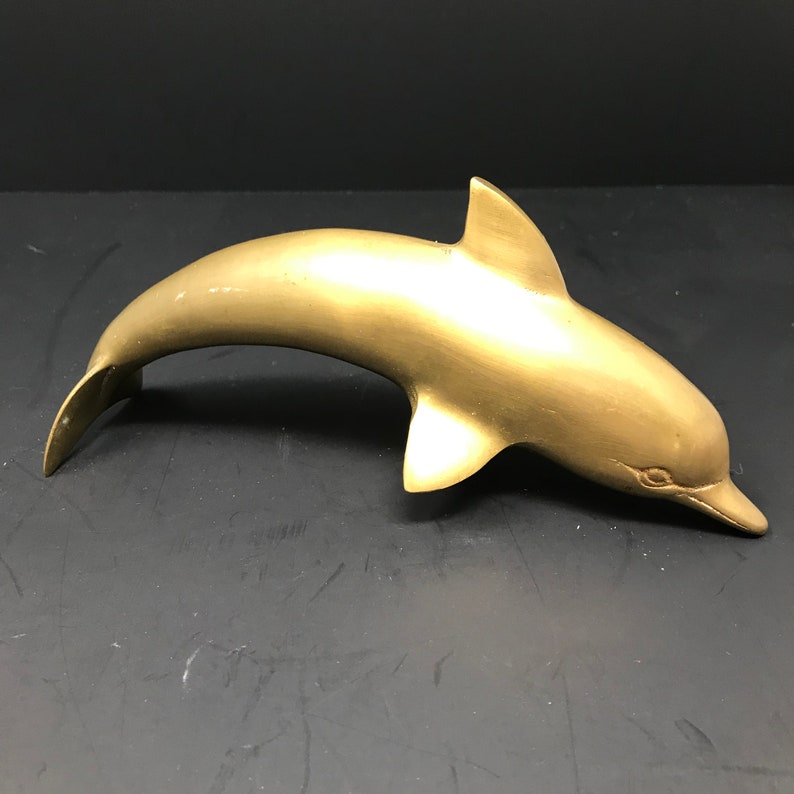 Vintage Brass Dolphin /brass Porpoise /dolphin Sculpture /boho Etsy