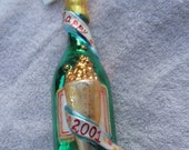 Vintage Christopher Radko Authentic Christmas Ornament crystal hand painted 2001 CHEERS Christmas 99-285-1 Made in Poland NOS