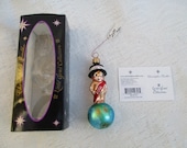 Vintage Christopher Radko Authentic Christmas Ornament crystal hand painted 2002 New Years little Gems 99-974-2 Made in Poland NOS