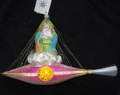 Vintage Christopher Radko Authentic Christmas Ornament crystal hand painted 1993 quot Santa in Space quot 93-127-4 Made in Poland NOS