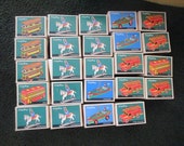 24 Vintage Schylling tin toys ornament NIB New old Retail Store Stock Horseman bus trolley fire engine speedboat