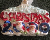 Vintage Christopher Radko Authentic Christmas Ornament 2000 Santas Millennium 00-385-0 Made in Poland NOS