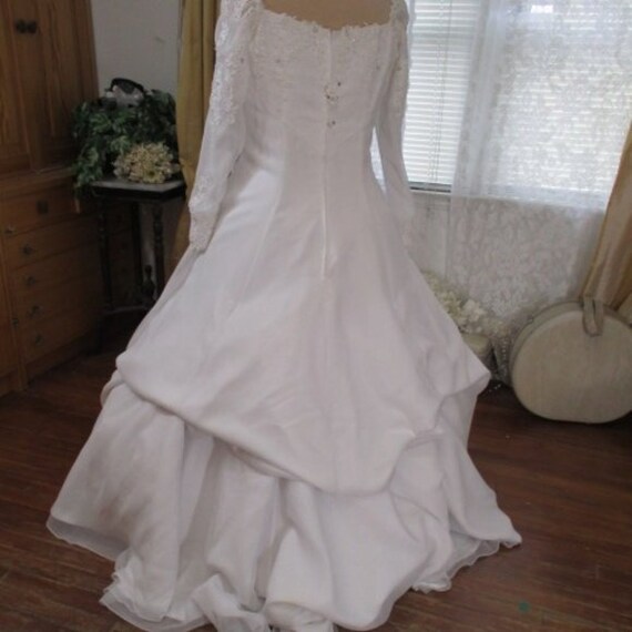Regal Chiffon Over Mat Satin Sophisticated Wedding Dress Gown Etsy