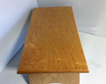 Sgabello per gradini in legno di ciliegio per adulti / sgabello per gradini artigianale / poggiapiedi / gradino per cucina / sgabello per gradini per adulti in legno di ciliegio