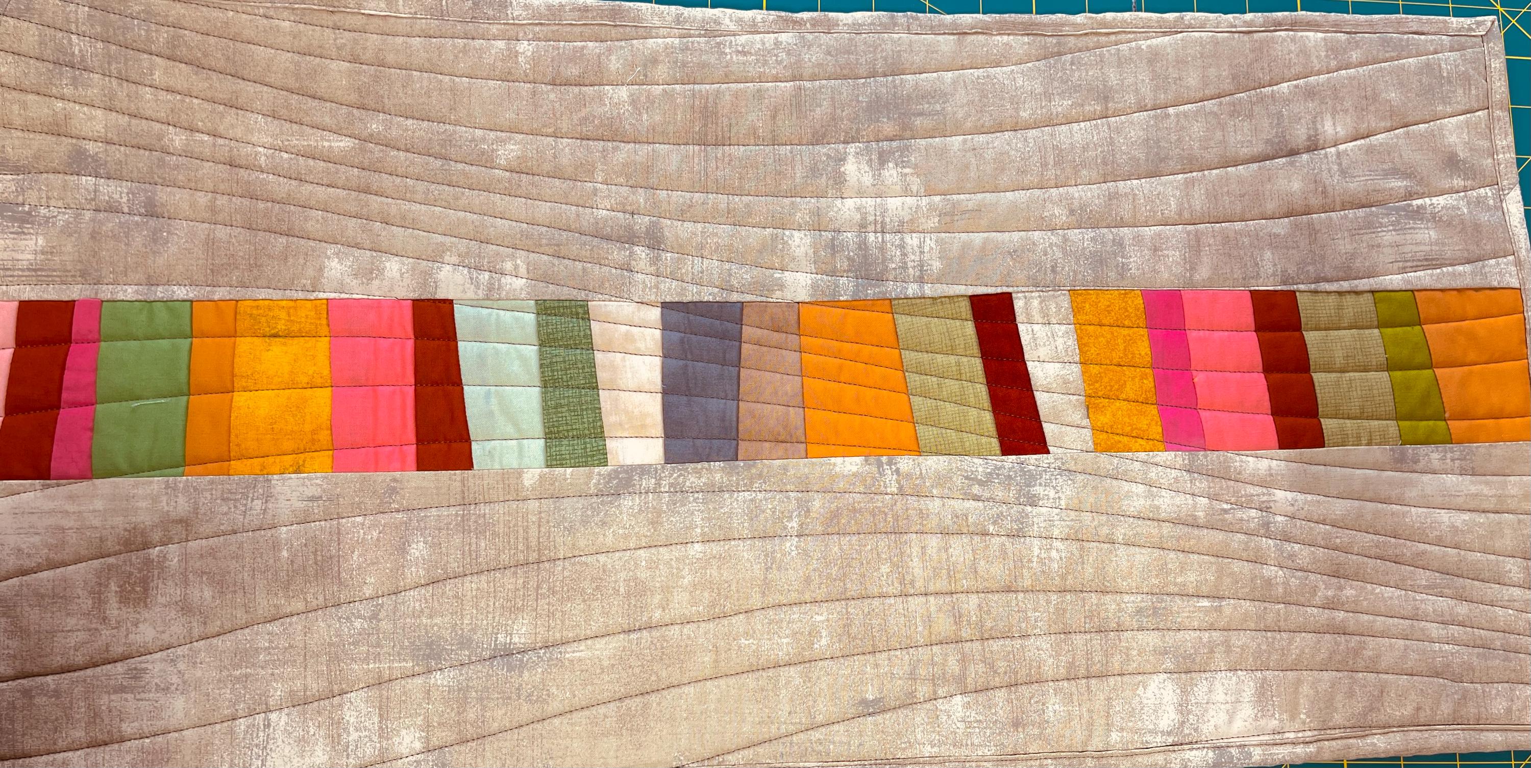 Modern earth color solids table runner/