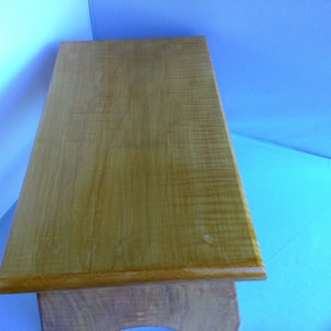 Adult Tiger Maple Hardwood Step Stool | handcrafted step stool | foot stool|kitchen step | tiger maple | child step stool|curly maple