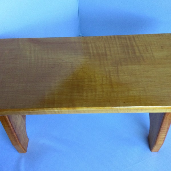 Tiger Maple Hardwood Step Stool | handcrafted step stool | foot stool|kitchen step | tiger maple | child step stool