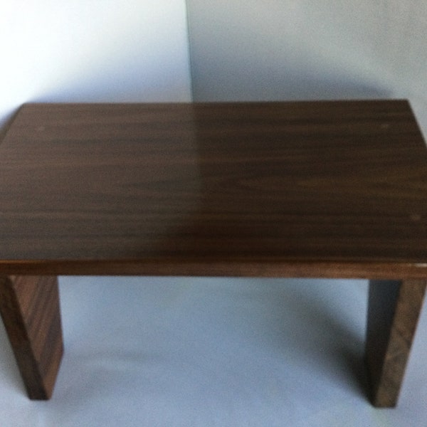 Mid-Century Modern Step Stool | Adult Walnut Hardwood Step Stool | handcrafted wooden step stool | foot stool | kitchen stool| walnut wood