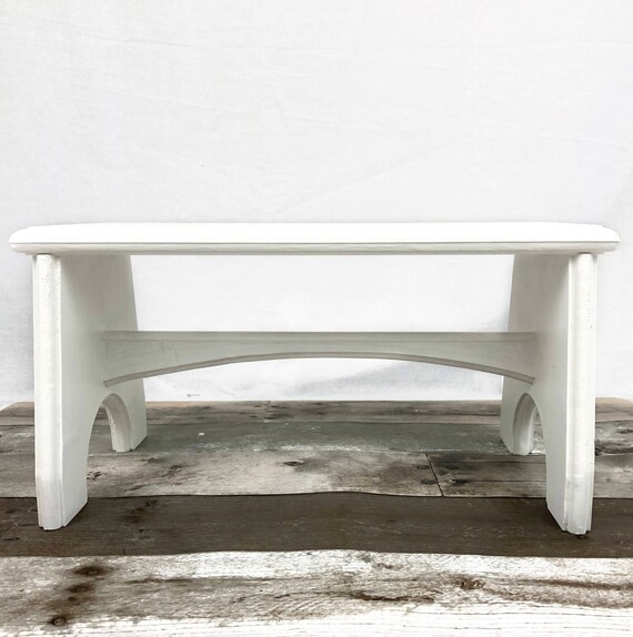 White Children S Kids Step Stool Handcrafted Image 0