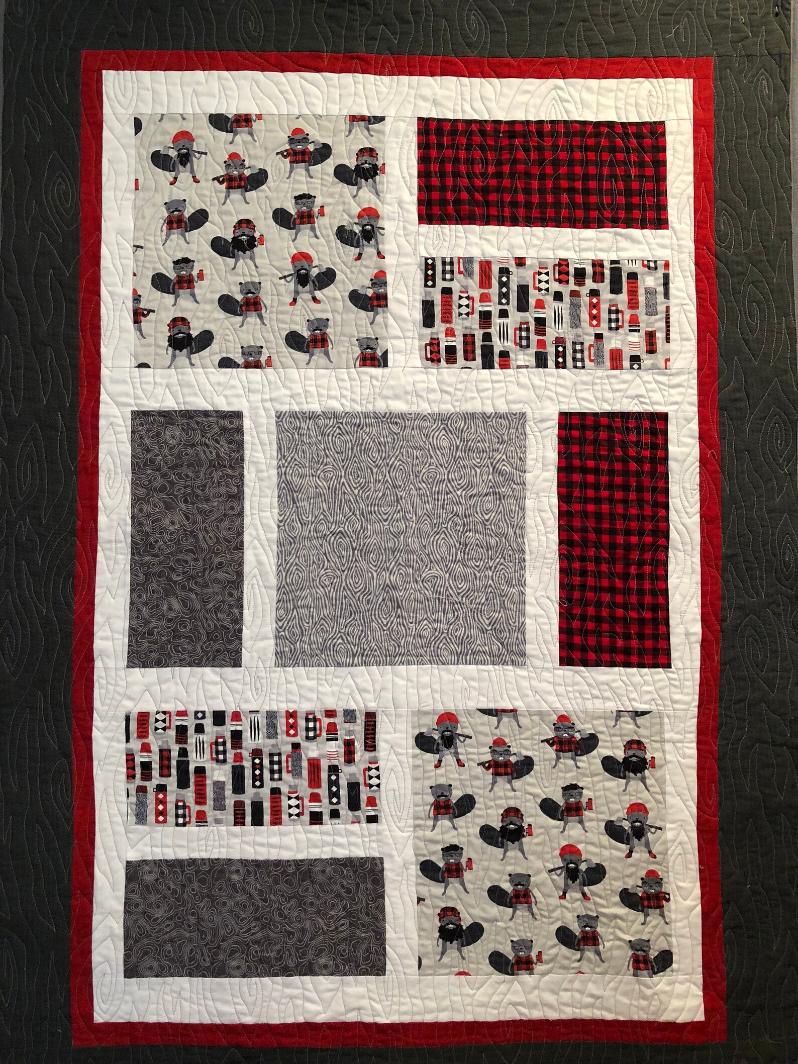 Burly Beavers Baby Quilt. / Rustic Baby Boy Quilt/ Woodsy Baby Etsy