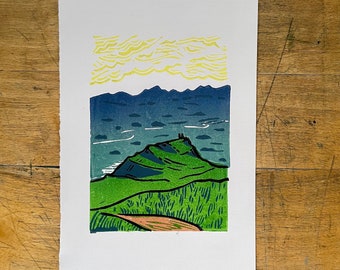 The Wrekin - Original Handmade Linocut Print