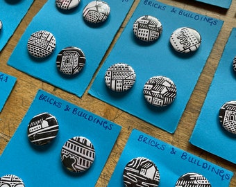 Pin Badge - Bricks and Buildings